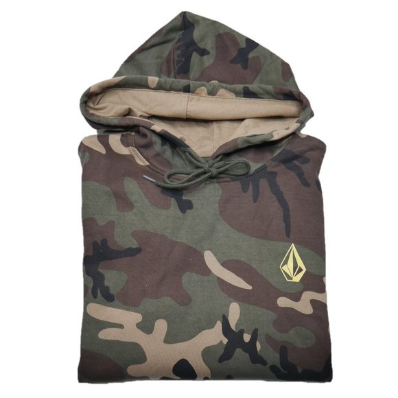 Volcom Other - Volcom Men's Size S Fleece Hoodie Army Green Camouflage Surf Skate Skater Punk